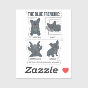 Blue Frenchie Personality Funny French Bulldog Dog