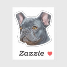  Blue Frenchie Portrait Painterly Sticker