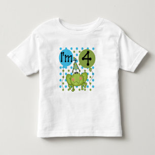 Blue Frog 4th Birthday Tshirts and Gifts
