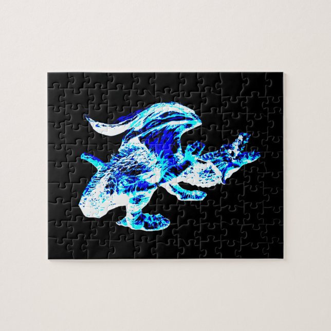 Blue Frost Dragon Jigsaw Puzzle (Horizontal)
