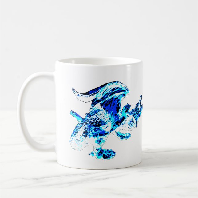 Blue Frost Dragon Mug (Left)