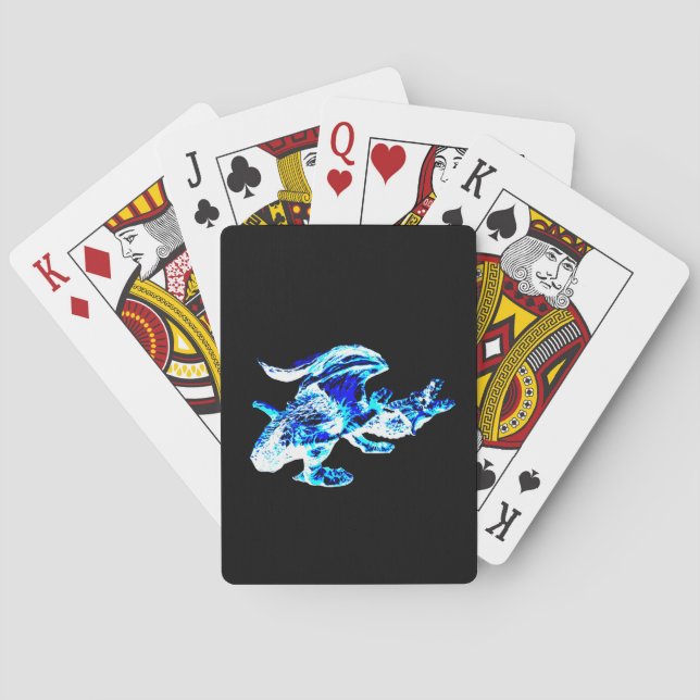 Blue Frost Dragon Playing Cards (Back)