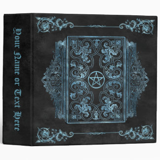 Blue Frost Flourish Gothic Grimoire Binder