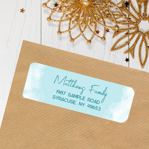 Blue Frost Return Address Label