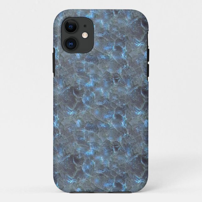 Blue Frosted Glass Dark Case-Mate iPhone Case (Back)