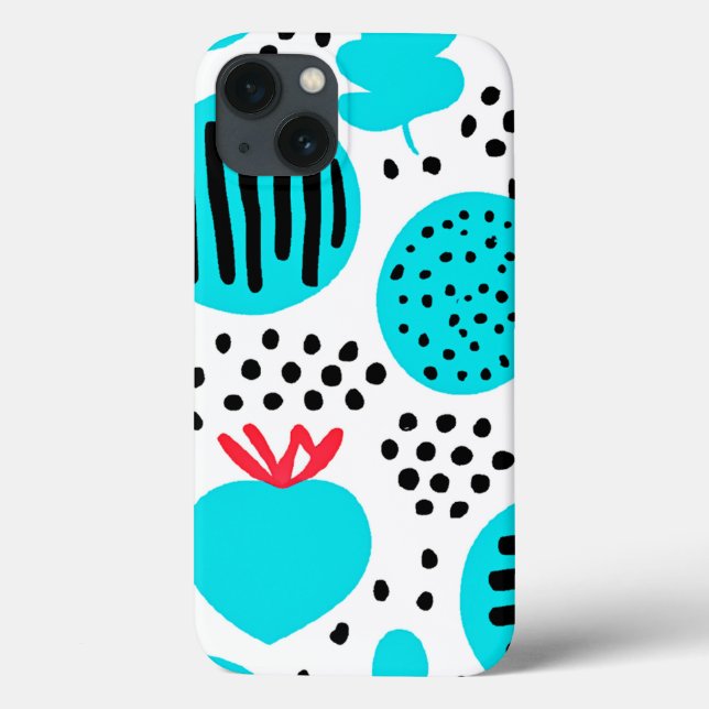 Blue Fruit Patterns Painting Art. Buy Now Case-Mate iPhone Case (Back)