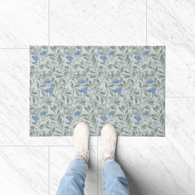 Blue Fruit, William Morris Doormat (Indoor)