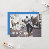 Blue Full Photo Grad Announcement