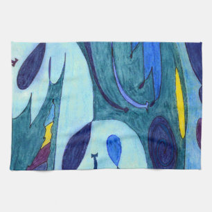 Blue Fumes Kitchen Towel