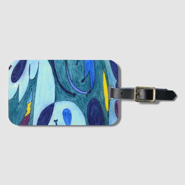 Blue Fumes Luggage Tag (Front Horizontal)