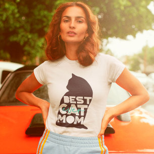 Blue Funny Mother's Day Best Cat Mom Ever T-Shirt