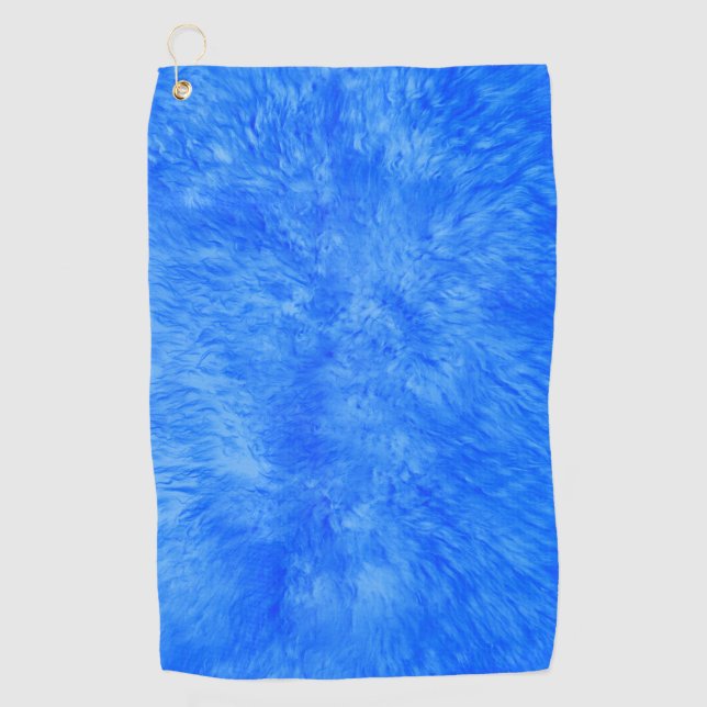 Blue Fur Frenzy Golf Towel (Front)