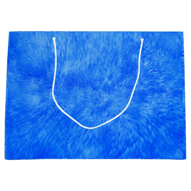 Blue Fur Frenzy Large Gift Bag (Front)