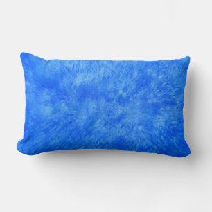 Blue Fur Frenzy Lumbar Pillow