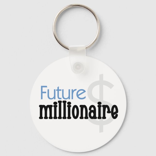 Blue Future Millionaire Keychain (Front)