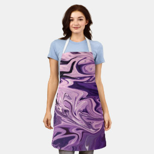 Blue galaxy art pattern apron