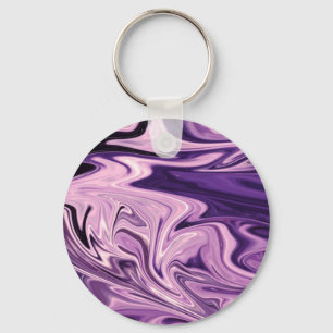 Blue galaxy art pattern keychain