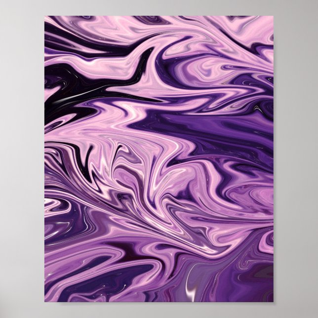 Blue galaxy art pattern poster (Front)