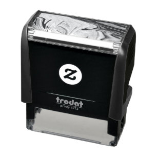 Blue galaxy art pattern self-inking stamp