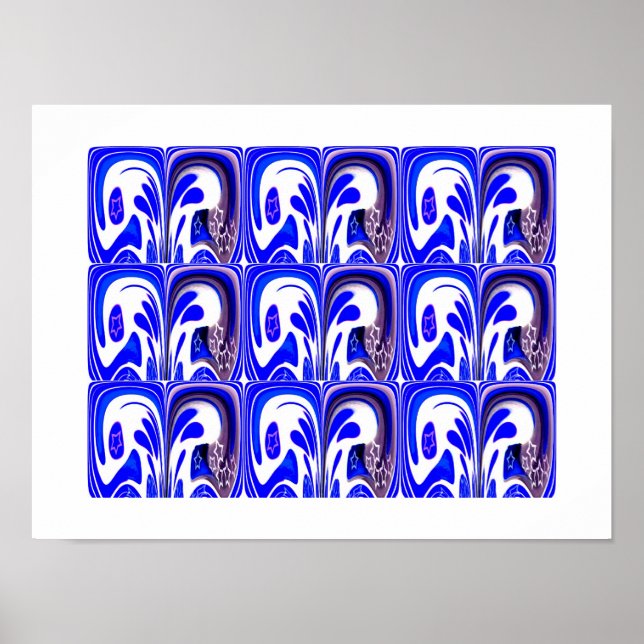 Blue galaxy art poster (Front)