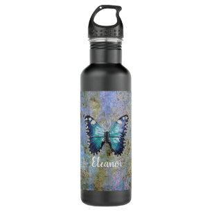 Blue Galaxy Butterfly Personalized 710 Ml Water Bottle