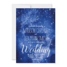 Blue Galaxy Celestial Stars Fairy Lights Wedding