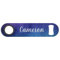 Blue Galaxy Celestial Stars Space Art Personalized