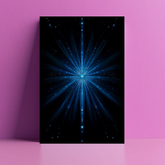Blue Galaxy Continuum Cosmic Star Birth Blue Black Postcard (Creator Uploaded)