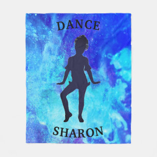 Blue Galaxy Dance Fleece Blanket