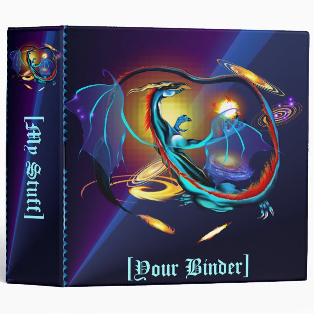 Blue Galaxy Dragon binder_2_front.v4 Binder (Front/Spine)