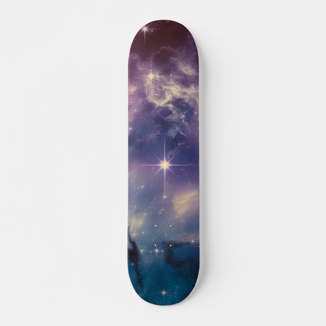 Blue Galaxy Nebula Skateboard (Front)