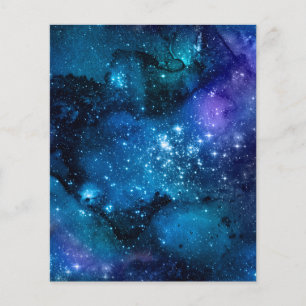 Blue galaxy night sky design 
