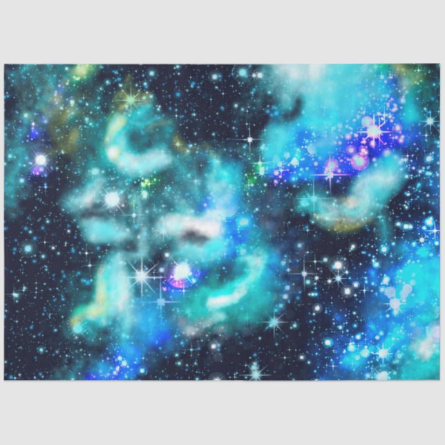 Blue Galaxy Series Design 10 Tissue Paper (Front)