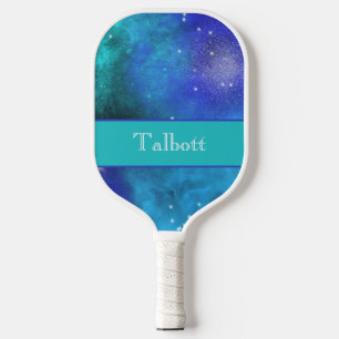 Blue Galaxy Sky Personalized Pickleball Paddle