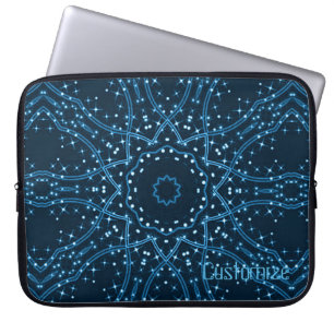 Blue Galaxy Stars Laptop Sleeve