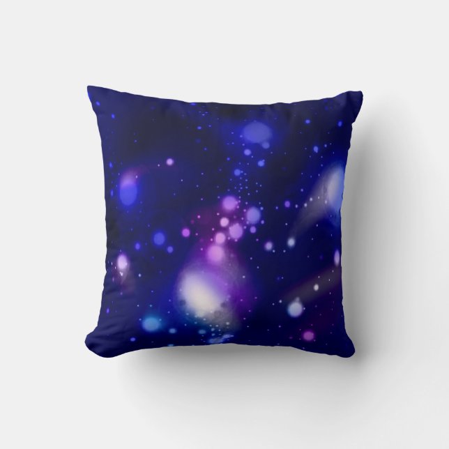 Blue Galaxy Throw Pillow (Front)