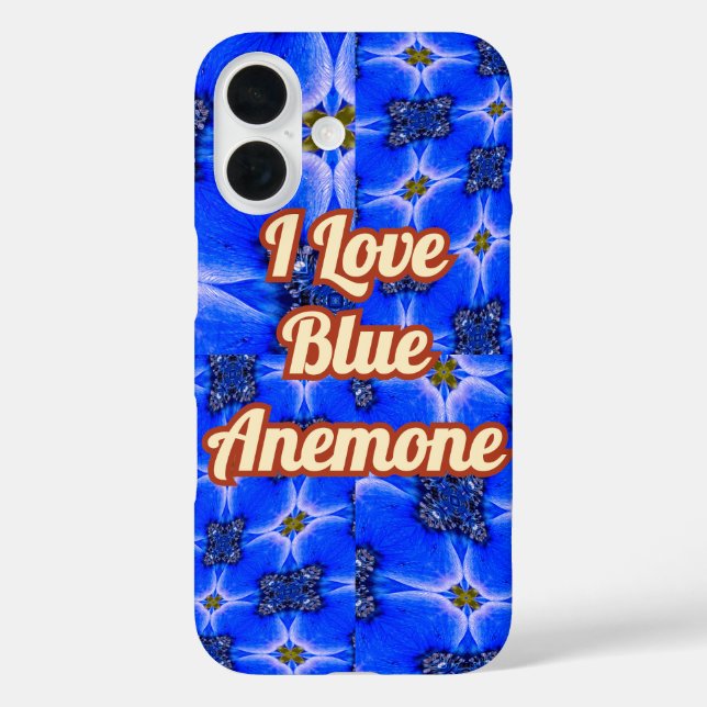 Blue Garden Anemone Pattern Case-Mate iPhone Case (Back)