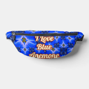 Blue Garden Anemone Pattern Fanny Pack