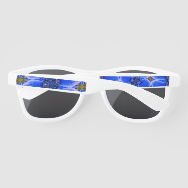 Blue Garden Anemone Pattern Sunglasses (Back)