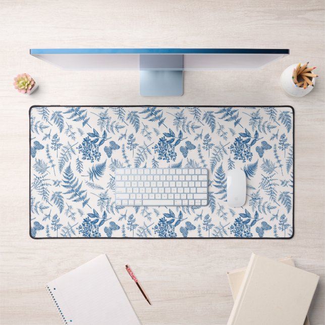 Blue Garden Butterfly & Floral Garden Motif (Bureau 1)