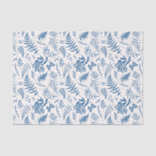 Blue Garden Butterfly & Floral Garden Pattern Tissue Paper