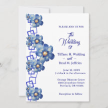 Blue Garden Perennials & Forget Me Nots Wedding