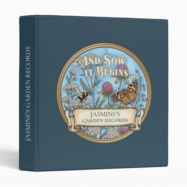 Blue Garden Records Custom Binder (Front/Spine)