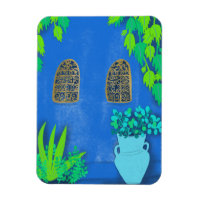 Blue Garden Wall Majorelle Morocco