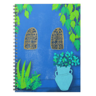 Blue Garden Wall Majorelle Morocco Notebook