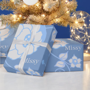 Blue Garden Wrapping Paper