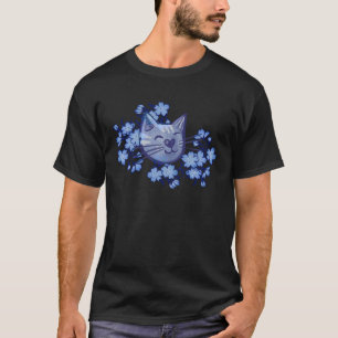 Blue Gardening Cats T-Shirt