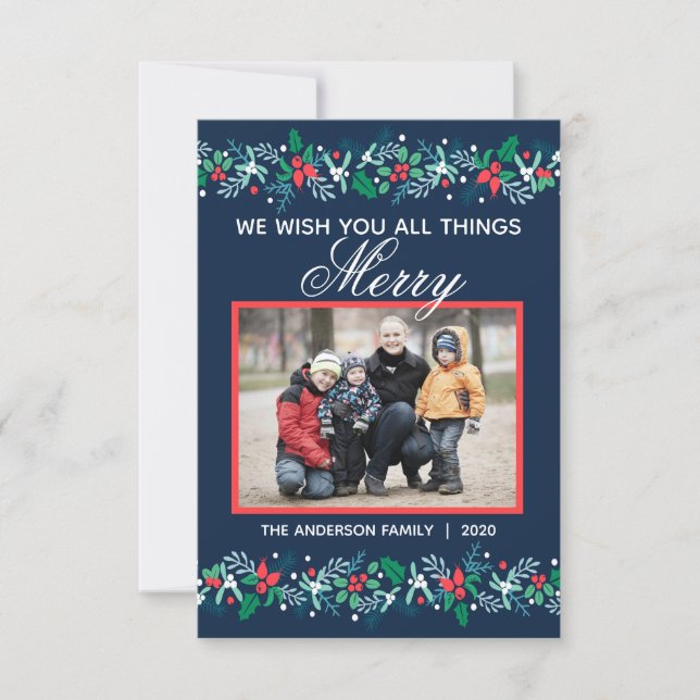 Blue Garland - Carte de vacances 3 x 5 plats (Devant)
