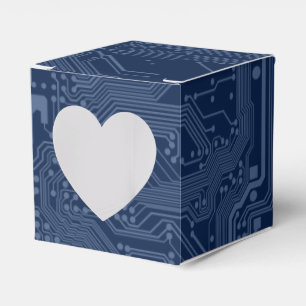 Blue Geek Motherboard Circuit Pattern Favor Box