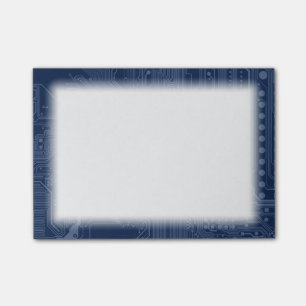 Blue Geek Motherboard Circuit Pattern Post-it Notes